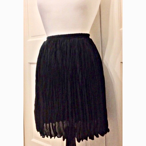Moda International Midi Sheer Black Skirt XS - Picture 3 of 5